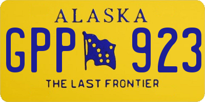 AK license plate GPP923