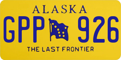 AK license plate GPP926