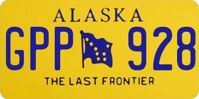 AK license plate GPP928