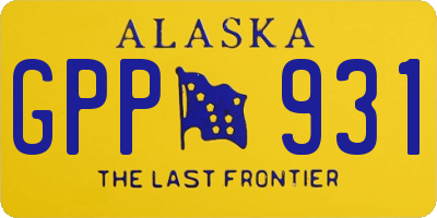 AK license plate GPP931