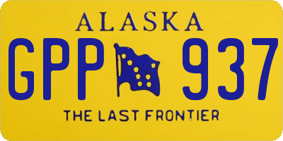 AK license plate GPP937