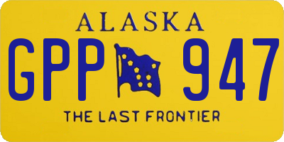 AK license plate GPP947