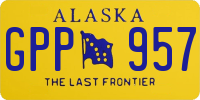 AK license plate GPP957