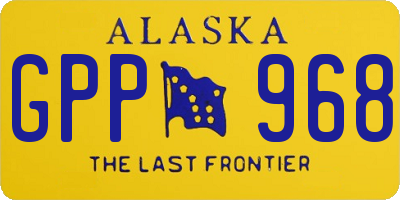 AK license plate GPP968