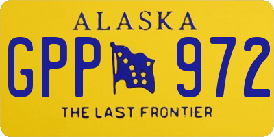 AK license plate GPP972