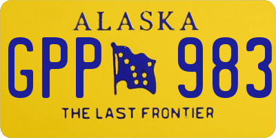 AK license plate GPP983