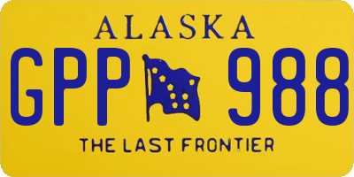 AK license plate GPP988