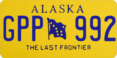 AK license plate GPP992