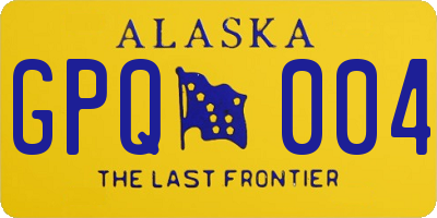 AK license plate GPQ004