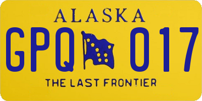 AK license plate GPQ017