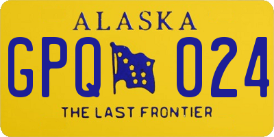 AK license plate GPQ024