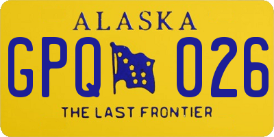 AK license plate GPQ026