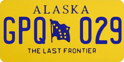 AK license plate GPQ029