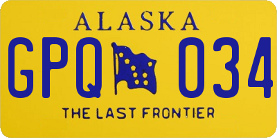 AK license plate GPQ034