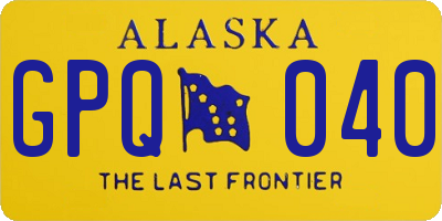 AK license plate GPQ040