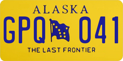 AK license plate GPQ041