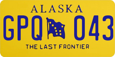 AK license plate GPQ043