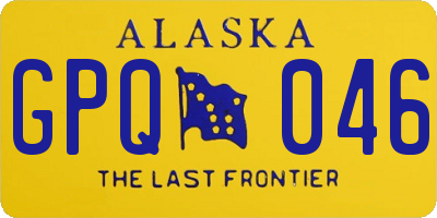 AK license plate GPQ046