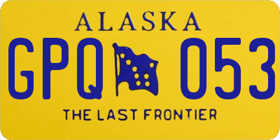AK license plate GPQ053