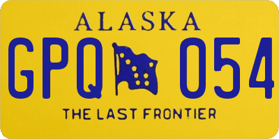 AK license plate GPQ054