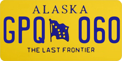 AK license plate GPQ060