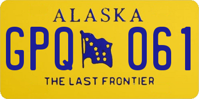 AK license plate GPQ061