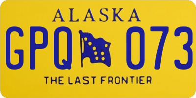 AK license plate GPQ073