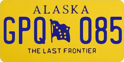 AK license plate GPQ085
