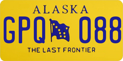 AK license plate GPQ088