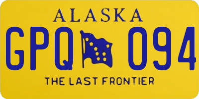 AK license plate GPQ094