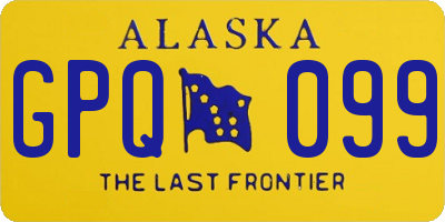 AK license plate GPQ099