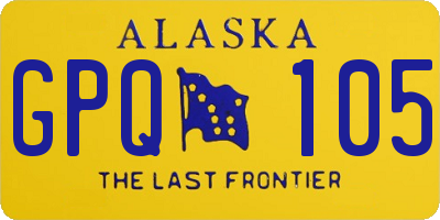 AK license plate GPQ105