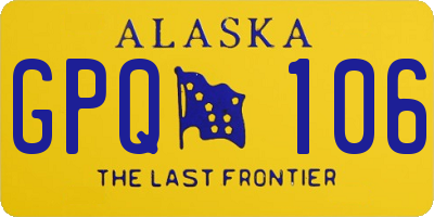 AK license plate GPQ106