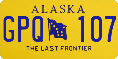 AK license plate GPQ107