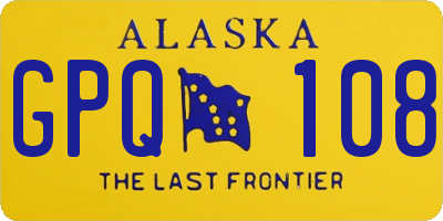 AK license plate GPQ108