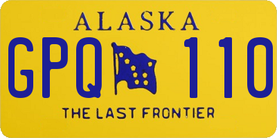 AK license plate GPQ110