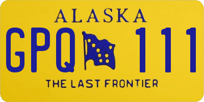 AK license plate GPQ111