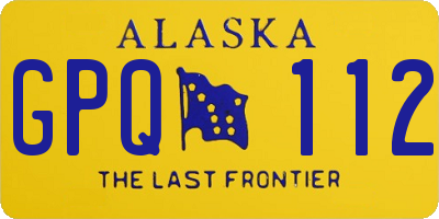 AK license plate GPQ112