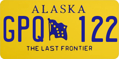 AK license plate GPQ122