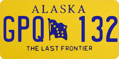 AK license plate GPQ132