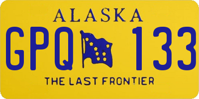 AK license plate GPQ133