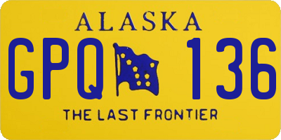 AK license plate GPQ136