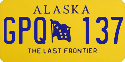 AK license plate GPQ137