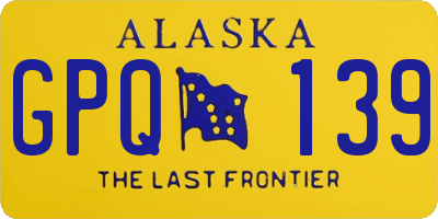 AK license plate GPQ139