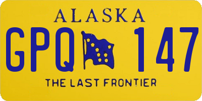 AK license plate GPQ147