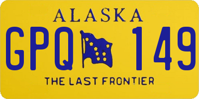 AK license plate GPQ149