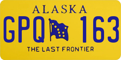 AK license plate GPQ163