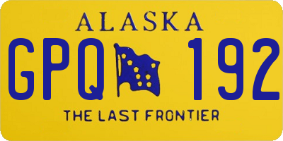 AK license plate GPQ192