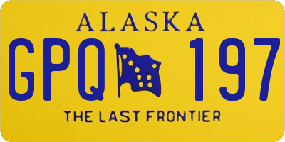 AK license plate GPQ197