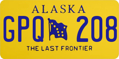 AK license plate GPQ208